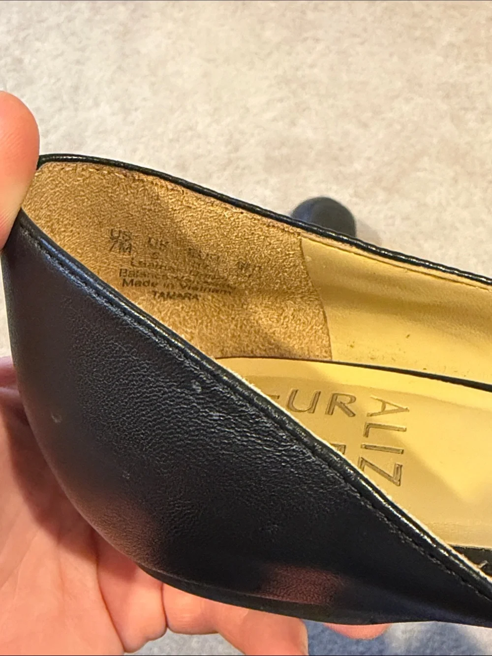Naturalizer Black Pointed D'Orsay Flats